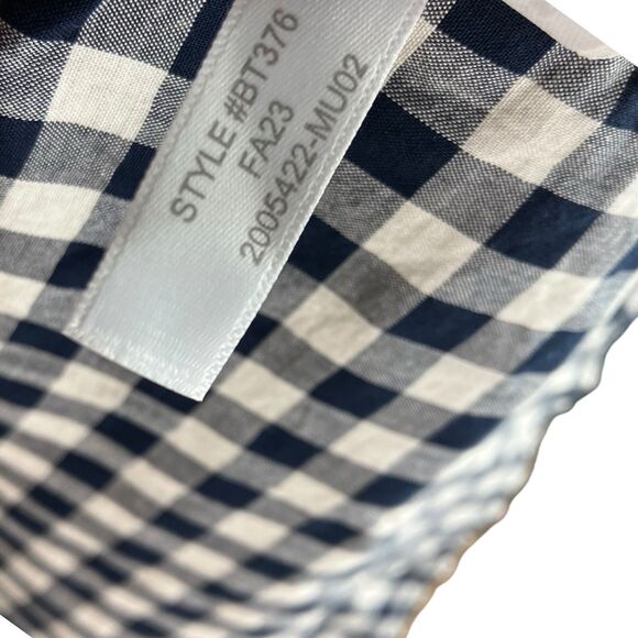 J Crew Shirt L Gingham Plaid Secret Wash Button Down Fall Black White - Picture 11 of 13